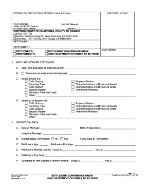 Settlement statement