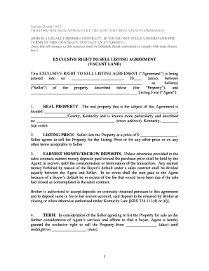Listing agreement