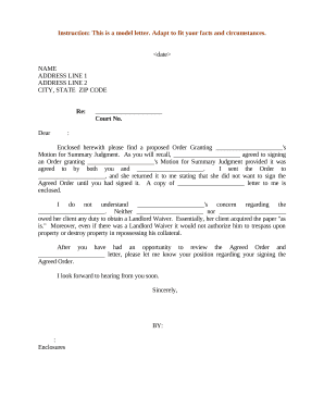 Trial proposed order